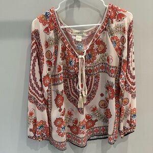 Flying Tomato Floral Blouse - Pink and Red
